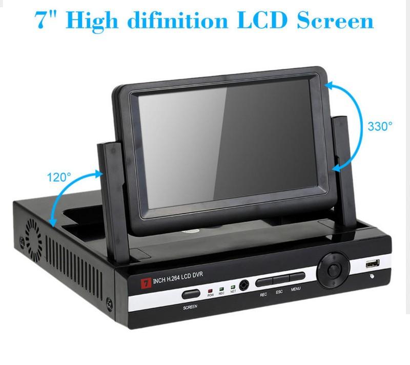 Combo SAE-3004 AHD Видеорегистратор 4Video/4Audio. LCD монитор 7 дюймов, VGA. HDMI
